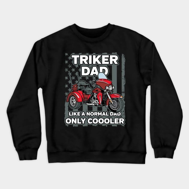 Triker Dad Cooler Than a Normal Dad Crewneck Sweatshirt by RadStar